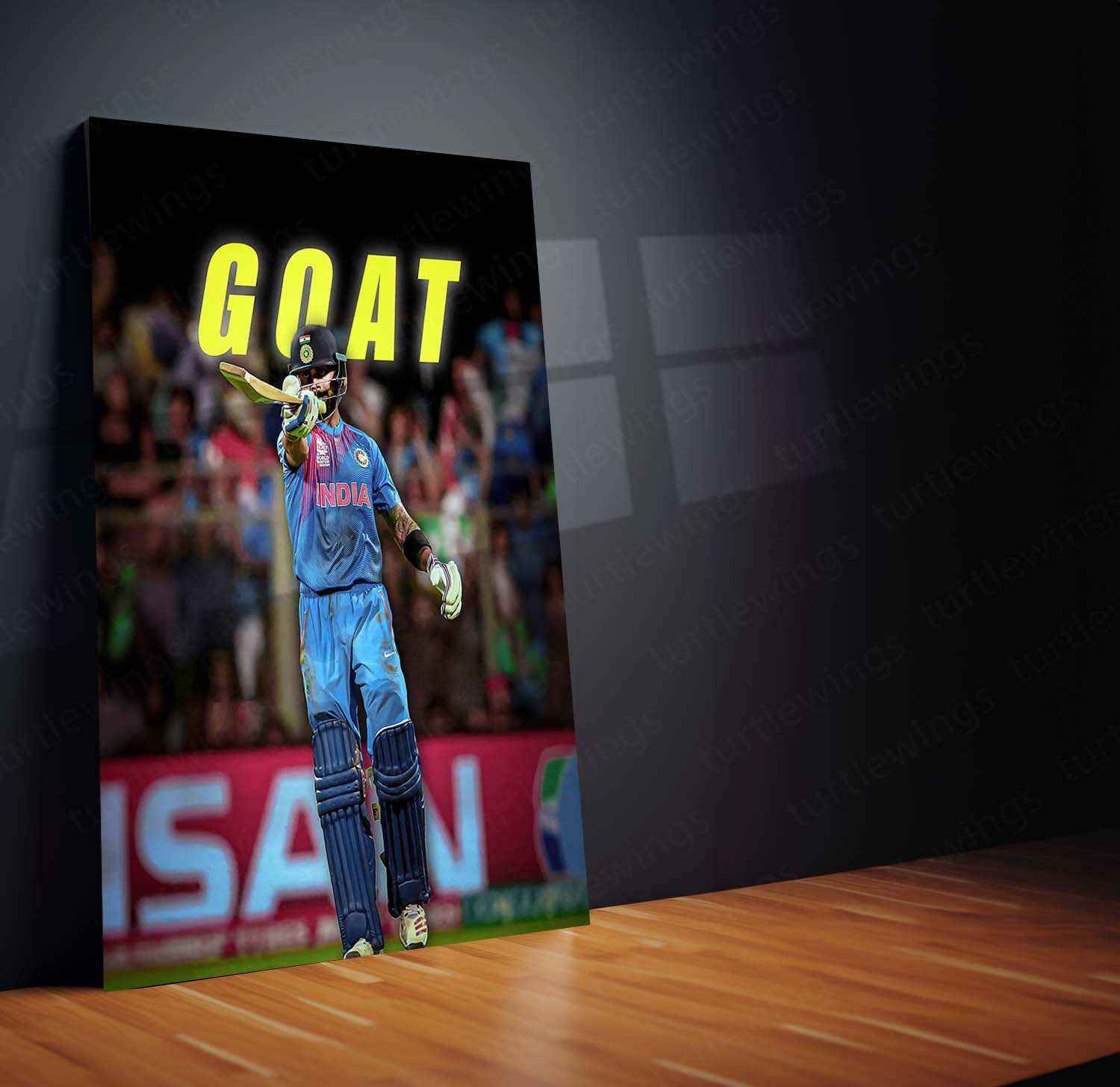 Virat Kohli GOAT Metal Poster – The King of Cricket Wall Art - TURTLEWINGS