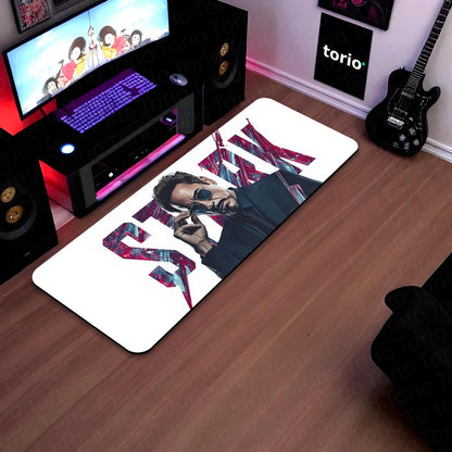 Tony Stark Iron Man Bedside Runner Flat Rug | Marvel Superhero Bedroom Runner Flat Rug for Gaming Room & Modern Decor