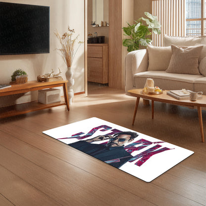 Tony Stark Iron Man Bedside Runner Flat Rug | Marvel Superhero Bedroom Runner Flat Rug for Gaming Room & Modern Decor