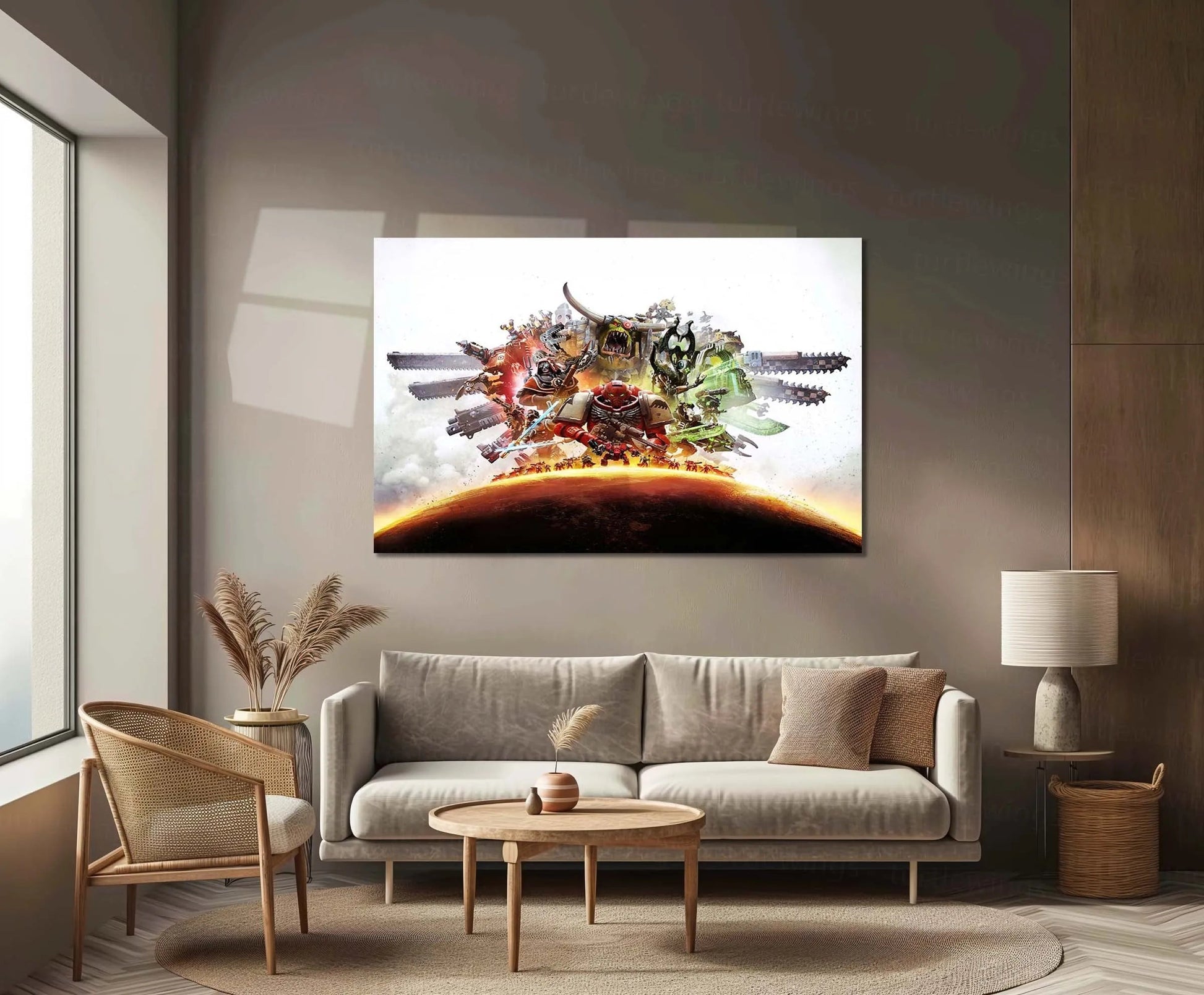 Warhammer – Eternal War | Grimdark Battle Metal Frame | Sci-Fi Warfare Wall Art - TURTLEWINGS