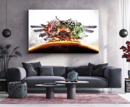 Warhammer – Eternal War | Grimdark Battle Metal Frame | Sci-Fi Warfare Wall Art - TURTLEWINGS