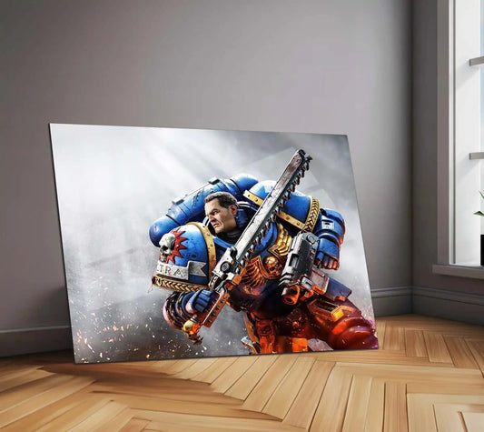 Warhammer – Eternal War | Grimdark Battle Metal Frame | Sci-Fi Warfare Wall Art 02 - TURTLEWINGS
