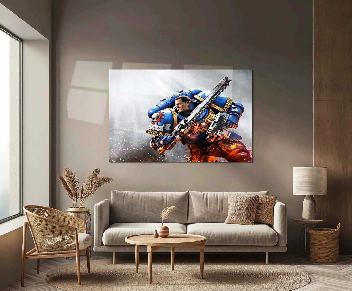 Warhammer – Eternal War | Grimdark Battle Metal Frame | Sci-Fi Warfare Wall Art 02 - TURTLEWINGS