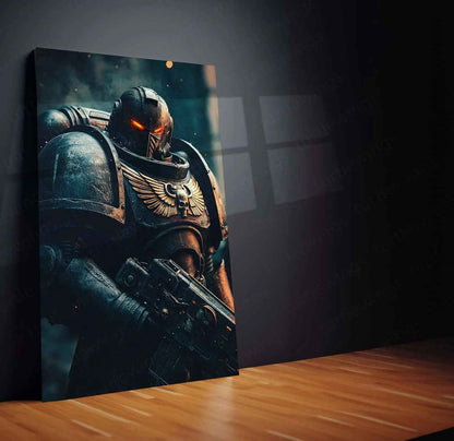 Warhammer Metal Poster | Epic Sci-Fi Fantasy Warrior Wall Art - TURTLEWINGS