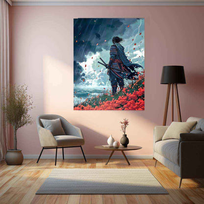 Samurai Warrior Metal Poster - TURTLEWINGS