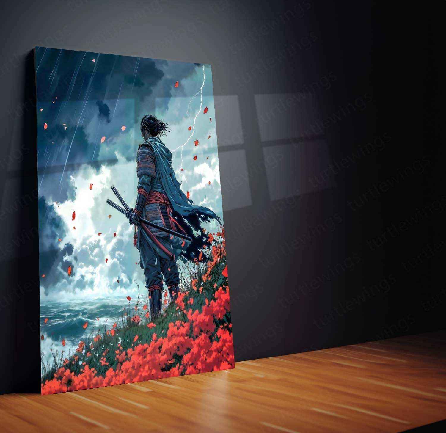 Samurai Warrior Metal Poster - TURTLEWINGS