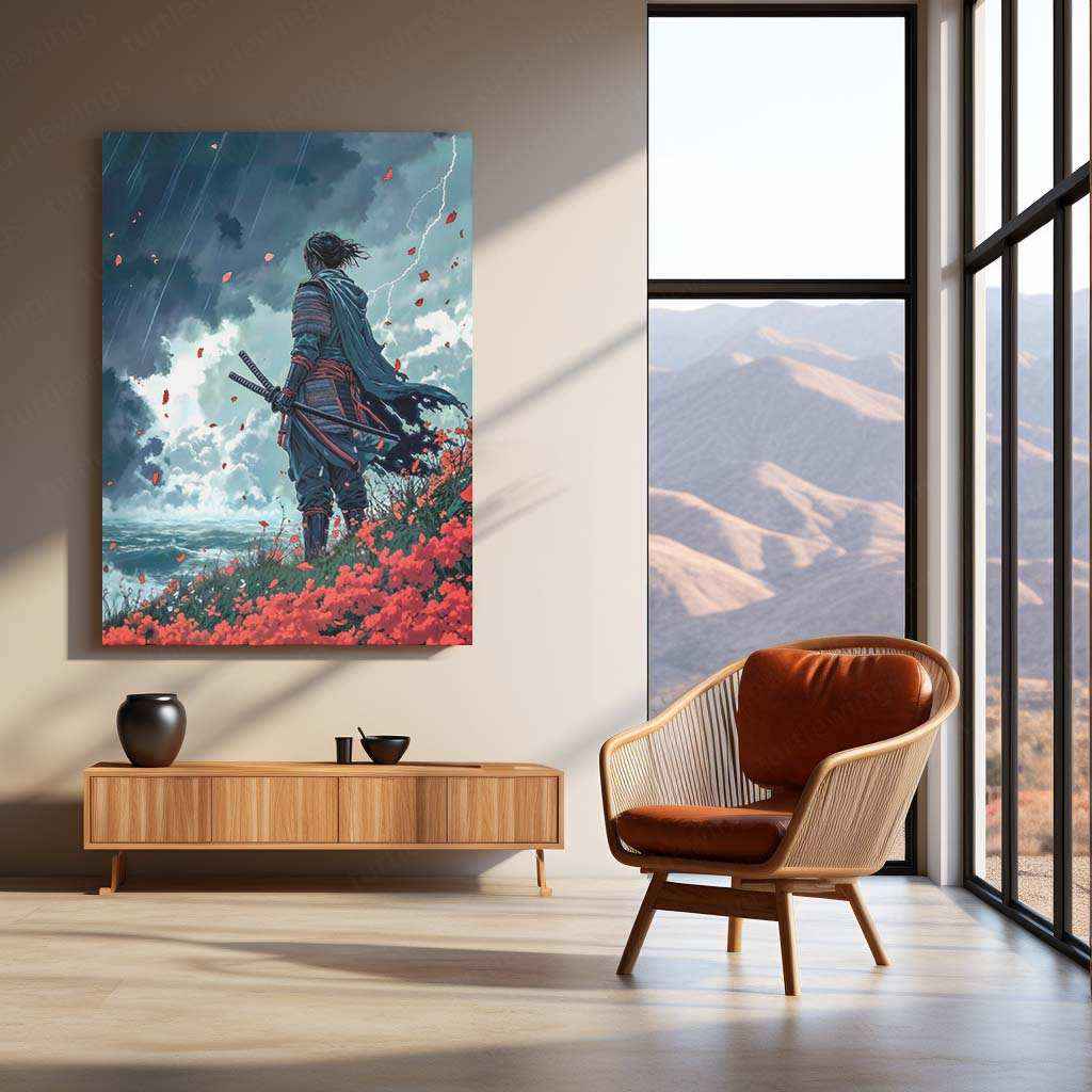 Samurai Warrior Metal Poster - TURTLEWINGS