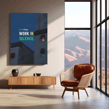 Work in Silence – Inspirational Motivational Poster - TURTLEWINGS