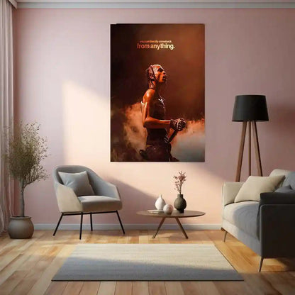 Quote Metal Poster | Travis Scott – You Can Literally Comeback From Anything Metal Frame Resilience & Redemption Energy Wall Art | Fearless Comeback Mindset Metal Poster - TURTLEWINGS