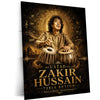 Ustad Zakir Hussain – Tabla Rhythm | Indian Classical Music Legend Metal Frame Wall Art by TurtleWings