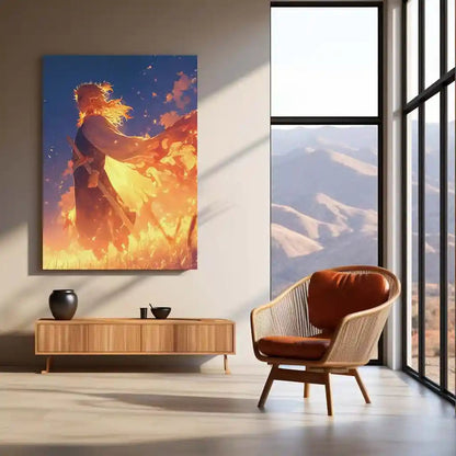 Anime Metal Poster | Zenitsu – Demon Slayer Metal Poster | Thunder Breathing Anime Wall Frame | Kimetsu no Yaiba Art - TURTLEWINGS