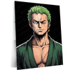 Anime Metal Poster | Roronoa Zoro Portrait Metal Poster | One Piece Anime Wall Art | Premium Aluminum Print