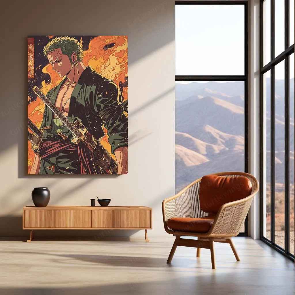 Roronoa Zoro One Piece Metal Poster 1 - TURTLEWINGS